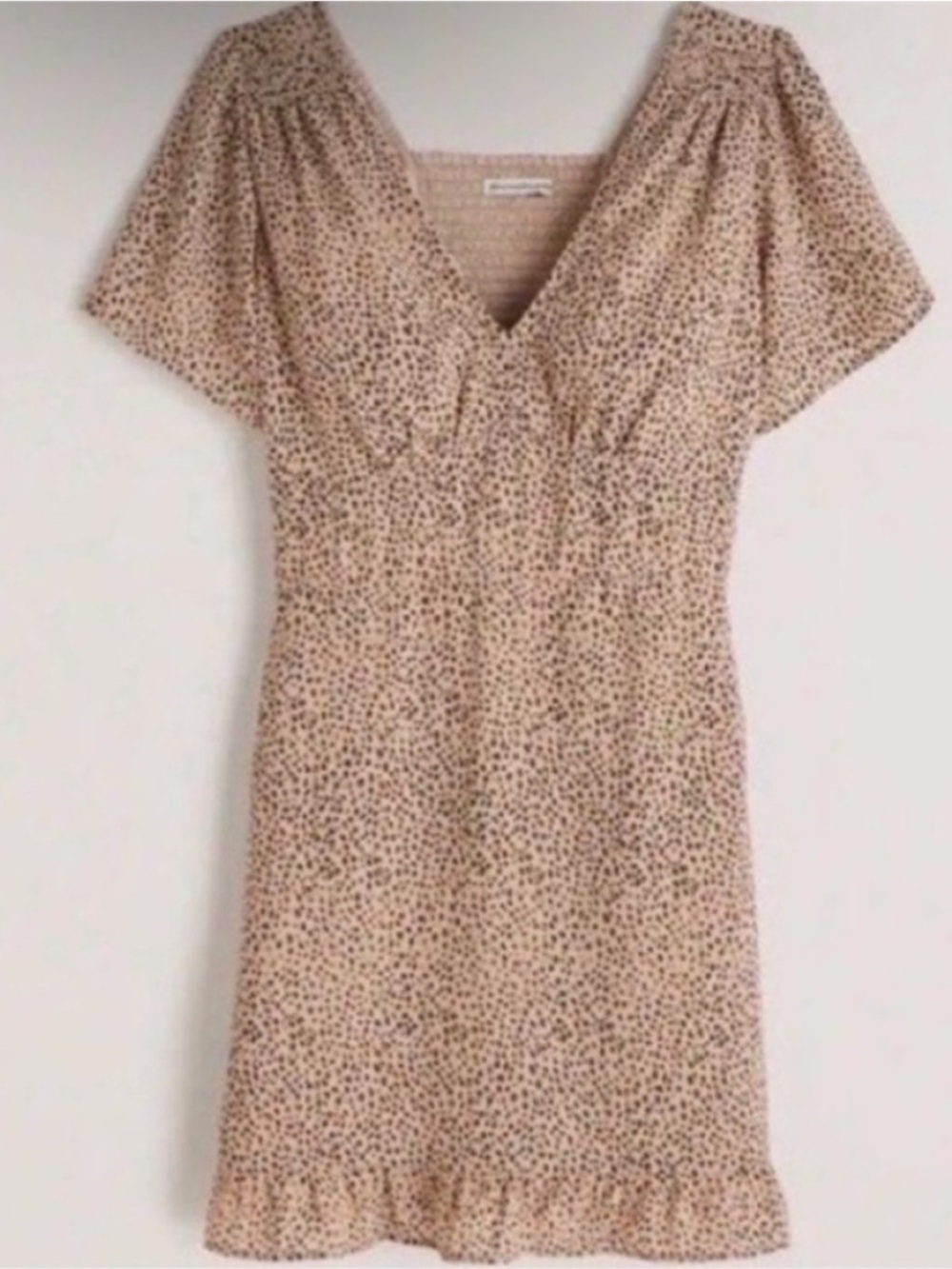 Abercrombie & Fitch Animal Print Flutter Sleeve Mini Dress